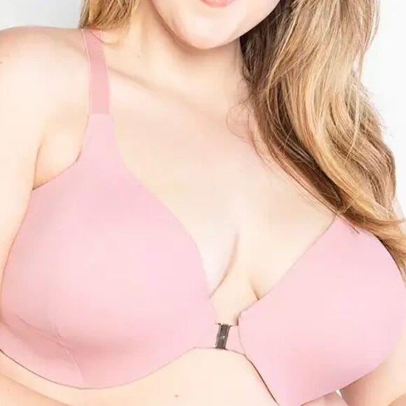 TRUSST Lingerie Plus Size 44F Evie PINK Color Racerback Bra TL42000 Front Close - Picture 1 of 6
